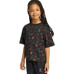 adidas - Kid's Disney Mickey Mouse Tee - T-Shirt Black / Impact Orange / Lime Burst Hot
