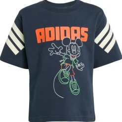 adidas - Kid's Disney Mickey Mouse T-Shirt Set - T-Shirt Aurora Ink / Off White / Impact Orange Best