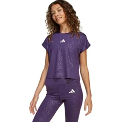adidas - Kid's All Sports Animal Print Crop T-Shirt - T-Shirt Best