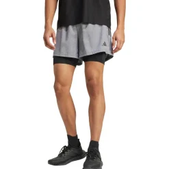 adidas - Own The Run Climacool 2in1 Short - Laufshorts Grey Six Mel Online