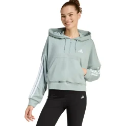adidas - Women's 3-Stipes French Terry QZ Hoodie - Sweat- & Trainingsjacke Wonder Sage / White Discount
