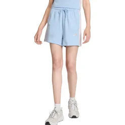 adidas - Women's 3-Stripes SJ Shorts - Shorts Glow Blue / Clear Pink