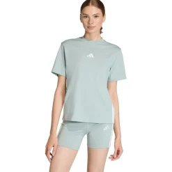 adidas - Women's 3-Stripes SJ Tee - T-Shirt Wonder Sage / White Best
