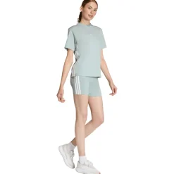 adidas - Women's 3-Stripes SJ Tee - T-Shirt Wonder Sage / White Best
