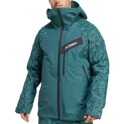 adidas Terrex - Terrex Techrock Hybrid Primeknit Climaproof+ - Skijacke Aurora Ivy / Preloved Teal