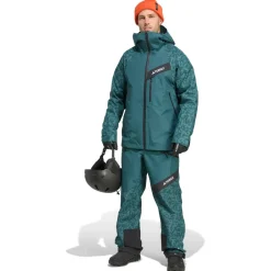 adidas Terrex - Terrex Techrock Hybrid Primeknit Climaproof+ - Skijacke Aurora Ivy / Preloved Teal