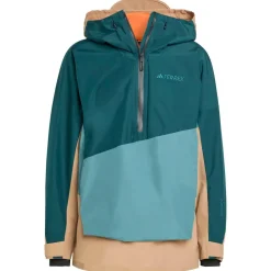 adidas Terrex - Terrex Xploric 2 Layer Lined CP Anorak - Skijacke Preloved Teal / Aurora Ivy / Cardboard Online