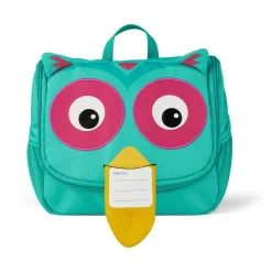 Affenzahn - Kid's Toiletry Bag Eule - Kulturbeutel Torquoise