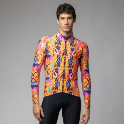 Outlet Alu00e9 Alé - Special Edition Tribal L/S Jersey - Radtrikot Orange