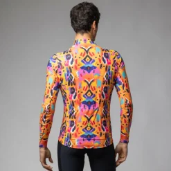 Outlet Alu00e9 Alé - Special Edition Tribal L/S Jersey - Radtrikot Orange