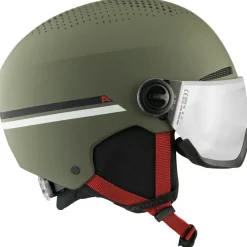 Alpina - Kid's Zupo Visor Q-Lite Mirror S2 - Skihelm Olive / Red Matt Best