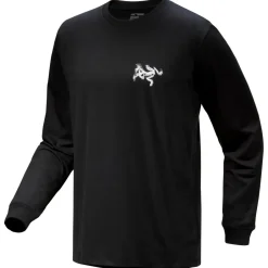 Outlet Arc'teryx - Kragg SL Cotton Bird Tile L/S - Longsleeve Black / Arctic Silk