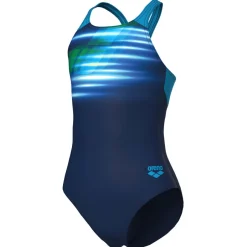 New Arena - Girl's Fading Swimsuit V Back L - Badeanzug