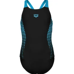 Best Arena - Girl's Openings Swimsuit V Back - Badeanzug Black / Turquoise