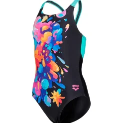 Discount Arena - Girl's Painting Swimsuit V Back - Badeanzug