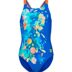 Discount Arena - Girl's Painting Swimsuit V Back - Badeanzug