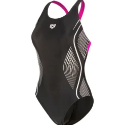 Arena - Women's Grid Swimsuit V Back Graphic - Badeanzug Clearance
