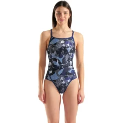 Outlet - Women's Scratched Swimsuit Super Fly Back - Badeanzug Bademode