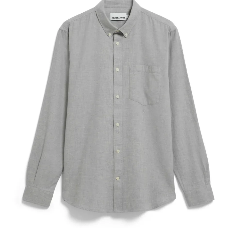 ARMEDANGELS - Araamo - Hemd Silver Melange Clearance