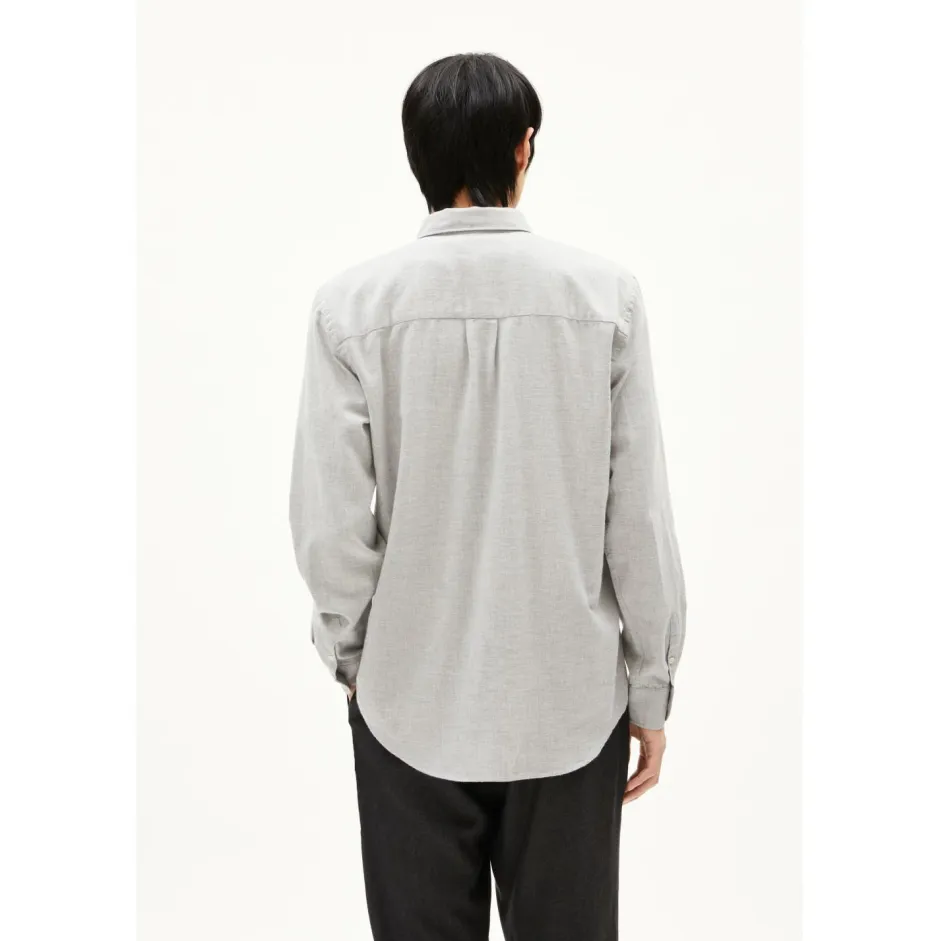 ARMEDANGELS - Araamo - Hemd Silver Melange Clearance