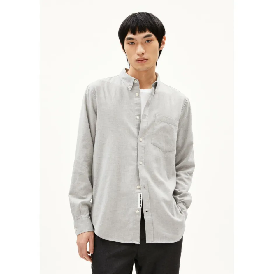 ARMEDANGELS - Araamo - Hemd Silver Melange Clearance