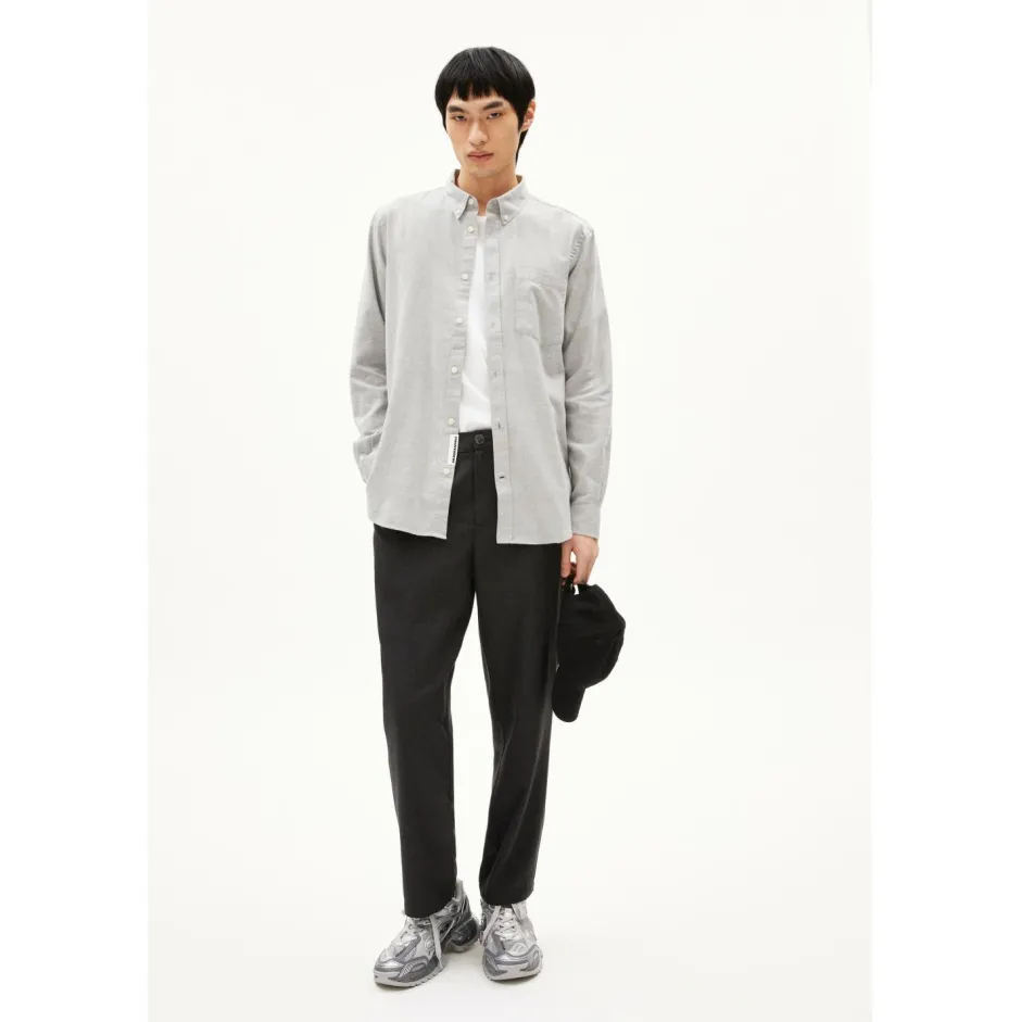 ARMEDANGELS - Araamo - Hemd Silver Melange Clearance