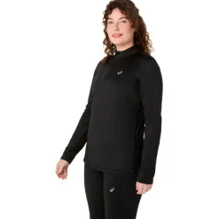 Asics - Women's Core L/S 1/2 Zip Winter Top - Laufshirt Performance Black Hot