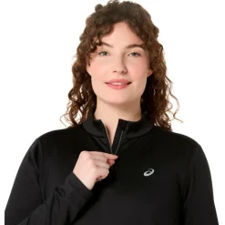 Asics - Women's Core L/S 1/2 Zip Winter Top - Laufshirt Performance Black Hot