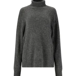 ATHLECIA - Women's Daviana Knitted High Neck - Pullover Dark Grey Melange Best