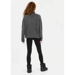 ATHLECIA - Women's Daviana Knitted High Neck - Pullover Dark Grey Melange Best