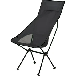 Clearance Basic Nature - Travelchair Ultralight High Rest - Campingstuhl Black