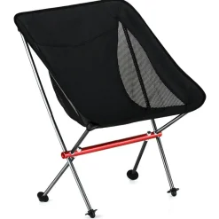 Basic Nature - Travelchair Ultralight Low Rest - Campingstuhl Black