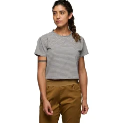Sale - Women's BD Stripe Crop S/S Tee - T-Shirt Kletterbekleidung|T-Shirts