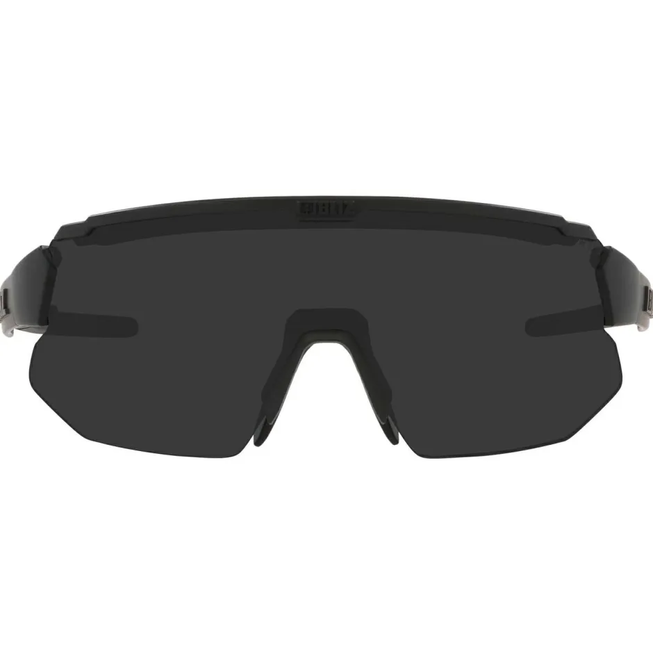Best Bliz - Breeze Small S3 (VLT 14%) + S1 (VLT 55%) - Fahrradbrille Matt Black / Head Strap In Black