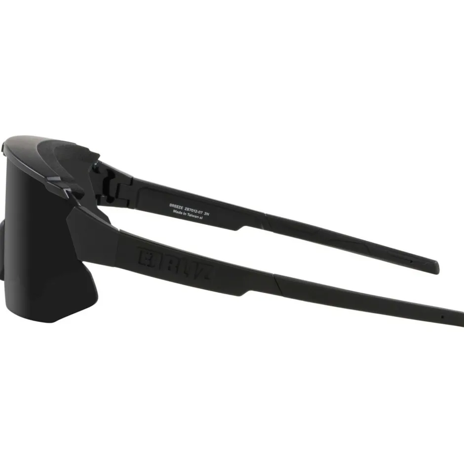 Best Bliz - Breeze Small S3 (VLT 14%) + S1 (VLT 55%) - Fahrradbrille Matt Black / Head Strap In Black