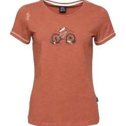 Chillaz - Women's Gandia Mountainbike Flowers T-Shirt - T-Shirt Brick