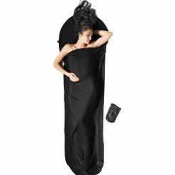 Sale Cocoon - Merino Wolle MummyLiner - Reiseschlafsack Black