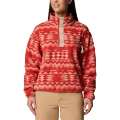 Sale - Women's Helvetia II Printed Cropped Half Snap - Fleecepullover Trekkingbekleidung|Alltagsbekleidung
