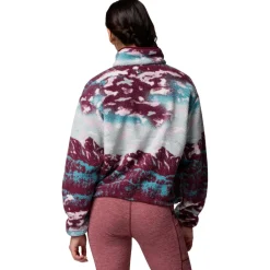 Sale - Women's Helvetia II Printed Cropped Half Snap - Fleecepullover Trekkingbekleidung|Alltagsbekleidung