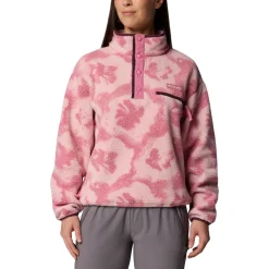 Sale - Women's Helvetia II Printed Cropped Half Snap - Fleecepullover Trekkingbekleidung|Alltagsbekleidung