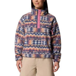 Sale - Women's Helvetia II Printed Cropped Half Snap - Fleecepullover Trekkingbekleidung|Alltagsbekleidung