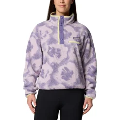 Sale - Women's Helvetia II Printed Cropped Half Snap - Fleecepullover Trekkingbekleidung|Alltagsbekleidung