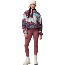 Sale - Women's Helvetia II Printed Cropped Half Snap - Fleecepullover Trekkingbekleidung|Alltagsbekleidung