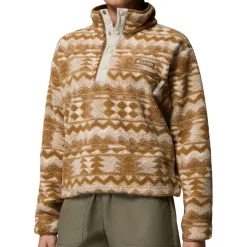 Sale - Women's Helvetia II Printed Cropped Half Snap - Fleecepullover Trekkingbekleidung|Alltagsbekleidung