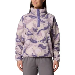 Sale - Women's Helvetia II Printed Cropped Half Snap - Fleecepullover Trekkingbekleidung|Alltagsbekleidung