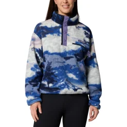 Sale - Women's Helvetia II Printed Cropped Half Snap - Fleecepullover Trekkingbekleidung|Alltagsbekleidung