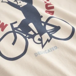 DEDICATED - T-Shirt Stockholm No Hands - T-Shirt Oat White Discount