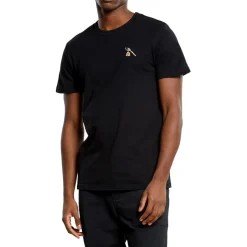 DEDICATED - T-Shirt Stockholm Hot Coffee Emb - T-Shirt Black Outlet
