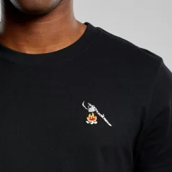 DEDICATED - T-Shirt Stockholm Hot Coffee Emb - T-Shirt Black Outlet