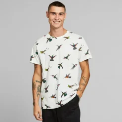 DEDICATED - T-Shirt Stockholm Hummingbirds - T-Shirt Off-White Best